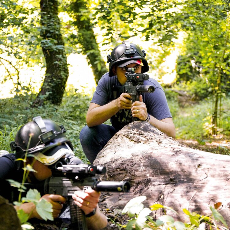 Laser Tag Game - guerrilla warfare in outdoor environment